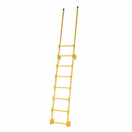 Vestil 137-1/2" Dock Ladder, Walk-Through Style, 8 Step, Steel, 8 Steps, Baked-In Powder Coated Finish DKL-8